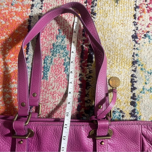 Levenger Purple Leather Women's Bag - Picture 9 of 14